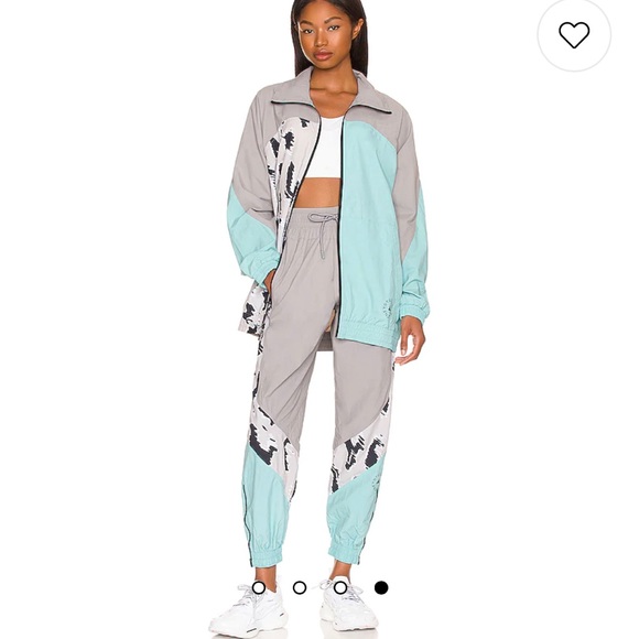 Adidas by Stella McCartney Woven Colorblock Animal-Print Track Top - Picture 7 of 7